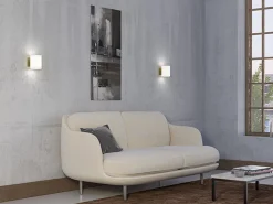 Interiørlamper>Herstal Evoke vegglampe small G9 - Børstet messing/Opal Messing / Opal