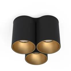 Kjøkkenbelysning Tak|Spotter & Skinner>Nowodvorski Eye tone tripple takspot - Svart/Gullfarget