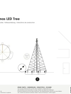 Juletrelys & Lysslynger|Julebelysning Til Flaggstang>Fairybell 6 m flaggstang julebelysning m/stang - 1200 LEDlys Svart