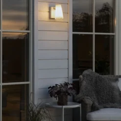 Utelamper Med Opp/Ned Lys>Konstsmide Fano vegglampe utendørs IP54 - Hvit