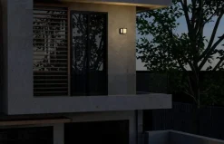 Utelamper - Veggskjold / Plafond>NorDesign Faro 120 vegglampe utendørs Colour Switch 9W IP65 Dimbar - grå Antrasitt