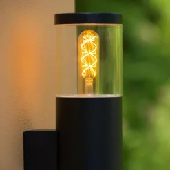 Utelamper - Klassiske Vegglamper>Lucide Fedor vegglampe utendørs IP44 E27 - Svart