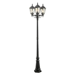 Lyktestolper>Konstsmide Firenze 3-arm lykt inkludert stolpe 220 cm - Svart