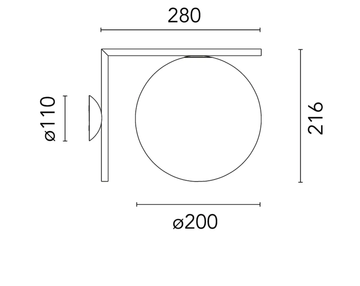 Utelamper - Veggskjold / Plafond>Flos IC w1 utendørs vegglampe