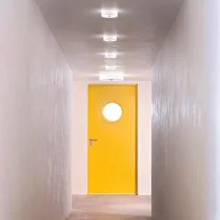 Baderomsbelysning Tak|Interiørlamper>Flos Mini Button Krom / Frostet