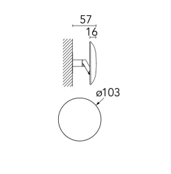 Leselamper>Flos Wall System Back 1 , Integrert Optisk Bryter Krom