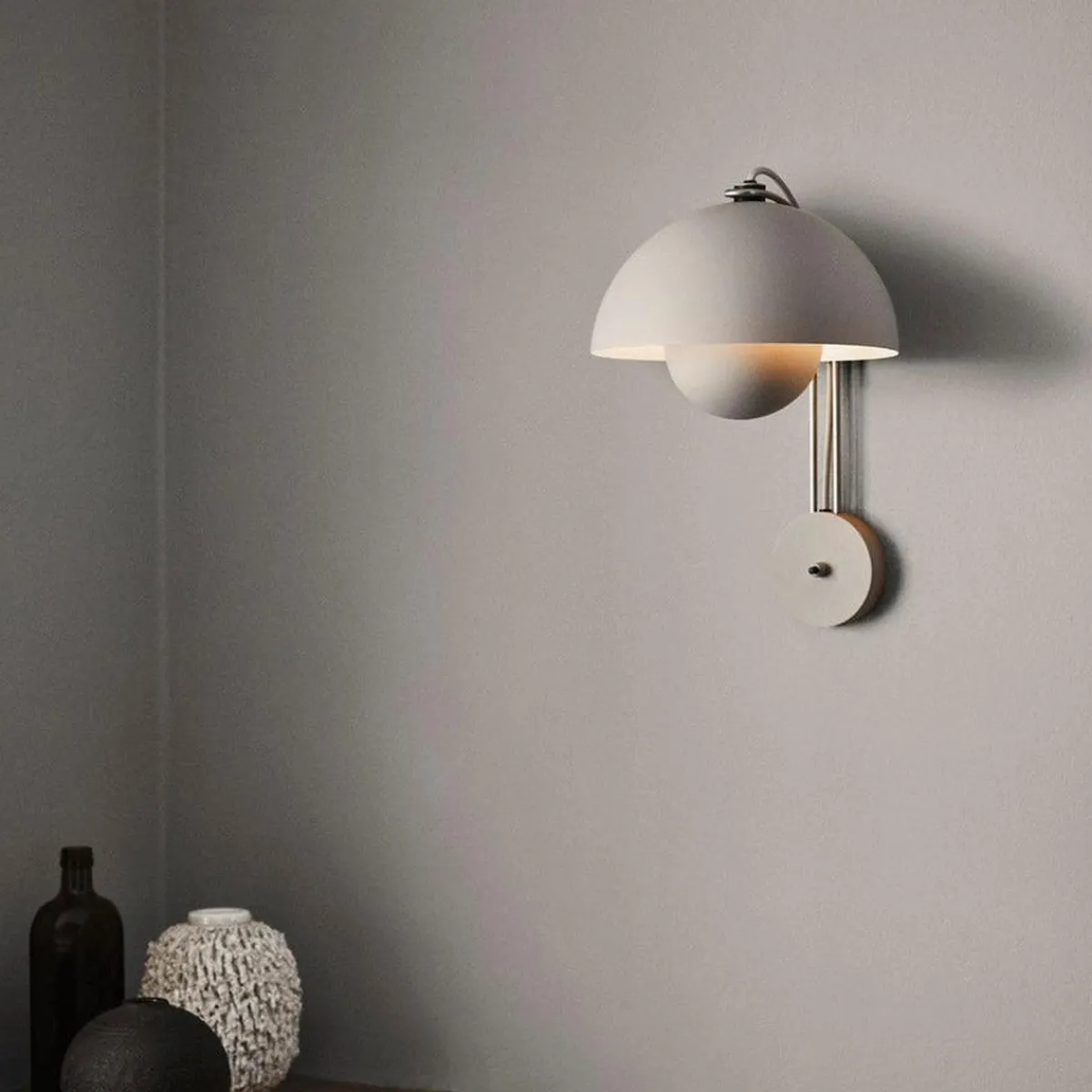 Barneromsbelysning|Interiørlamper>&Tradition Flowerpot VP8 vegglampe b-vare Grå Beige