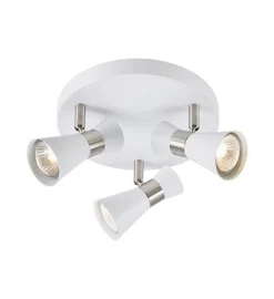 Kjøkkenbelysning Tak|Spotter & Skinner>Marksløjd Folie taklampe 3-spot - Hvit/Nikkel farget - Hvit / Nikkel