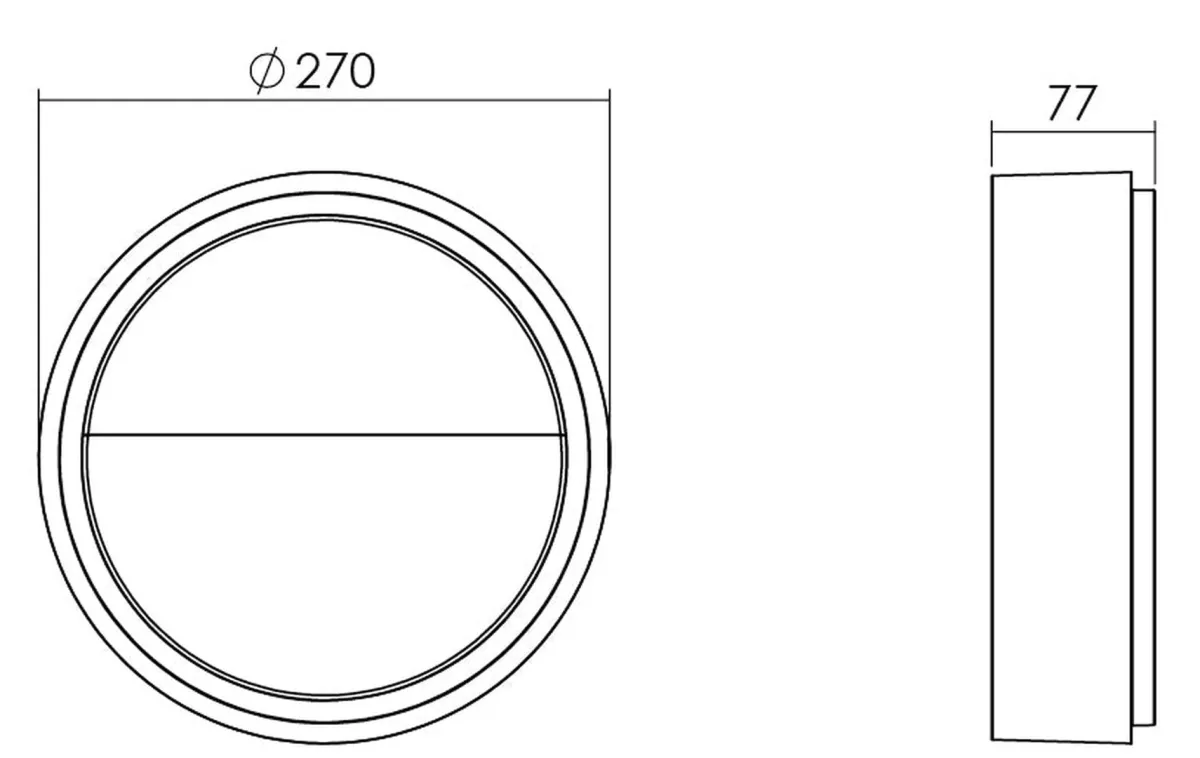 Utelamper - Veggskjold / Plafond>Sg Armaturen As Frame round vegglampe 7W 3000 Kelvin IP66 Dimbar