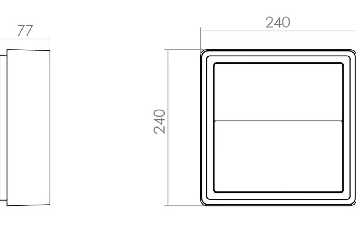 Utelamper - Veggskjold / Plafond>Sg Armaturen As Frame square vegglampe 7W 3000 Kelvin IP66 Dimbar