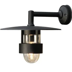 Utelamper - Veggskjold / Plafond>Konstsmide Freja vegglampe nedover vendt utendørs - Svart