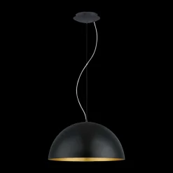 Kjøkkenbelysning Tak|Takpendler>Eglo Gaetano 1 pendel, Svart/gull Svart / Gull