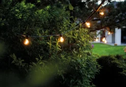 Lysslynger|Lysslynger>Nowodvorski Garden Garland utendørs lysslynge 6 meter 10 lys IP65 ekstra slynge - Svart