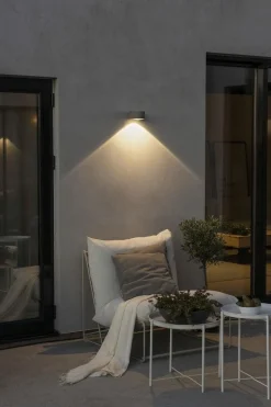 Utelamper Med Opp/Ned Lys>Konstsmide Gela vegglampe utendørs ned 6W IP54 - Mørk Grå