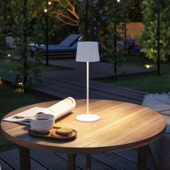 Oppladbare Bordlamper>Paulmann Gilo portabel bordlampe oppladbar 2,8W 2700 Kelvin IP44