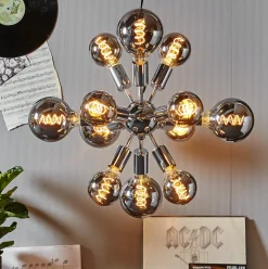 Led-Pærer E27 Sokkel>Ms - belysning Globepære Smoke Spiral 95mm E27 Røyk