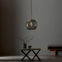 Kjøkkenbelysning Tak|Takpendler>Belid Gloria 19 cm takpendel Røykfarget - Svart oppheng