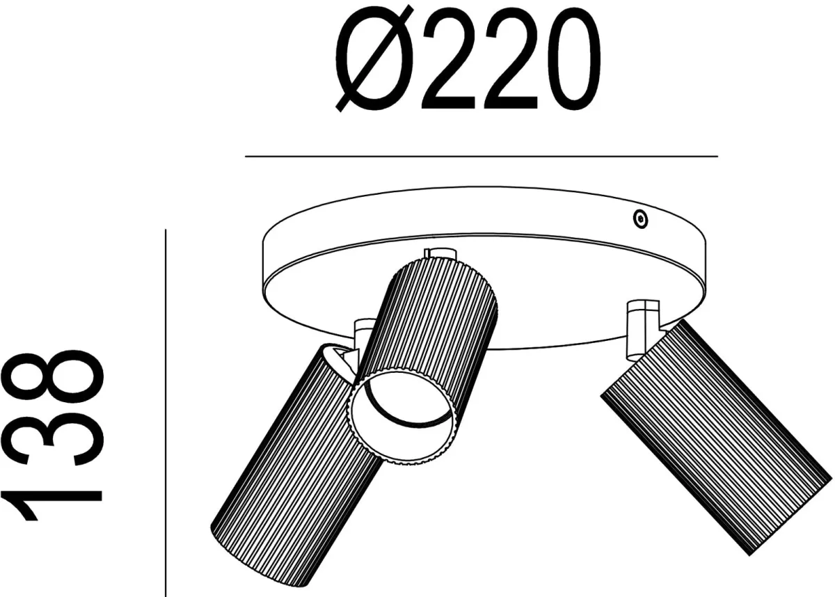 Kjøkkenbelysning Tak|Spotter & Skinner>NorDesign Grooves K3 rund takspot