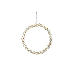 Juledekorasjon|Julekranser Inne>Konstsmide farget krans - 45 cm Gull