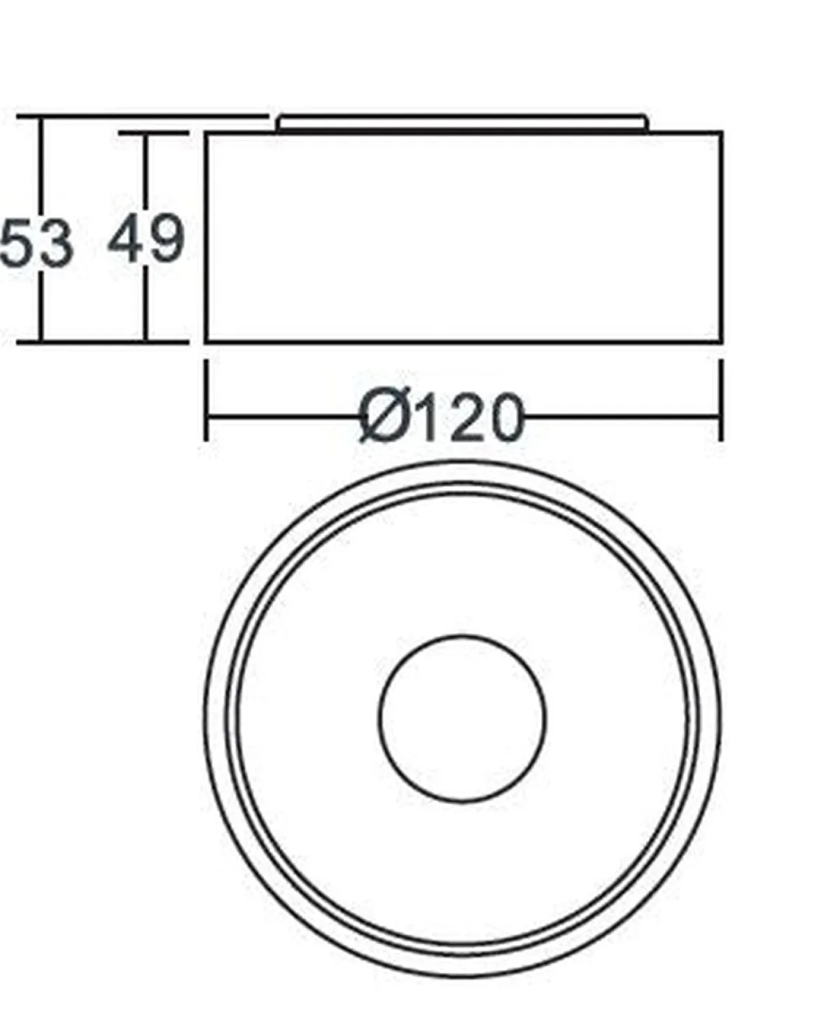 Kjøkkenbelysning Tak|Spotter & Skinner>NorDesign Halo 105 utenpåliggende downlight 8,9W Dimbar - Hvit