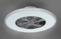 Takvifter>Reality Harstad tak vifte 3000-6500K 39,6W m/Fjernkontroll - farget Krom