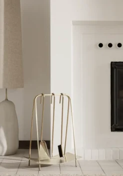 Interiørlamper Gulv>Ferm Living Hebe Gulvlampe Hvit/Natur