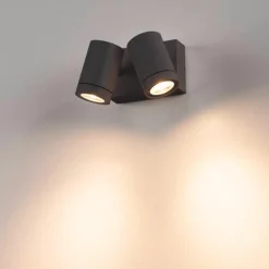 Utelamper Med Opp/Ned Lys>Slv Helia vegglampe utendørs 2x8W 3000 Kelvin IP55 Antrasitt