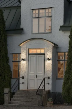 Utelamper Med Opp/Ned Lys>Konstsmide Hild vegglampe opp/ned utendørs IP44 Dimbar - Svart