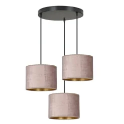 Kjøkkenbelysning Tak|Takpendler>Emibig Hilde rondell takpendel 3 lys - /Gullfarget Rosa