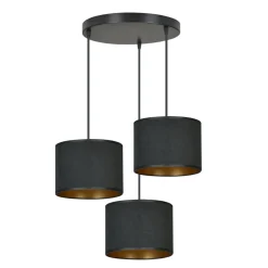 Kjøkkenbelysning Tak|Takpendler>Emibig Hilde rondell takpendel 3 lys - Sort/Gullfarget Sort / Gull