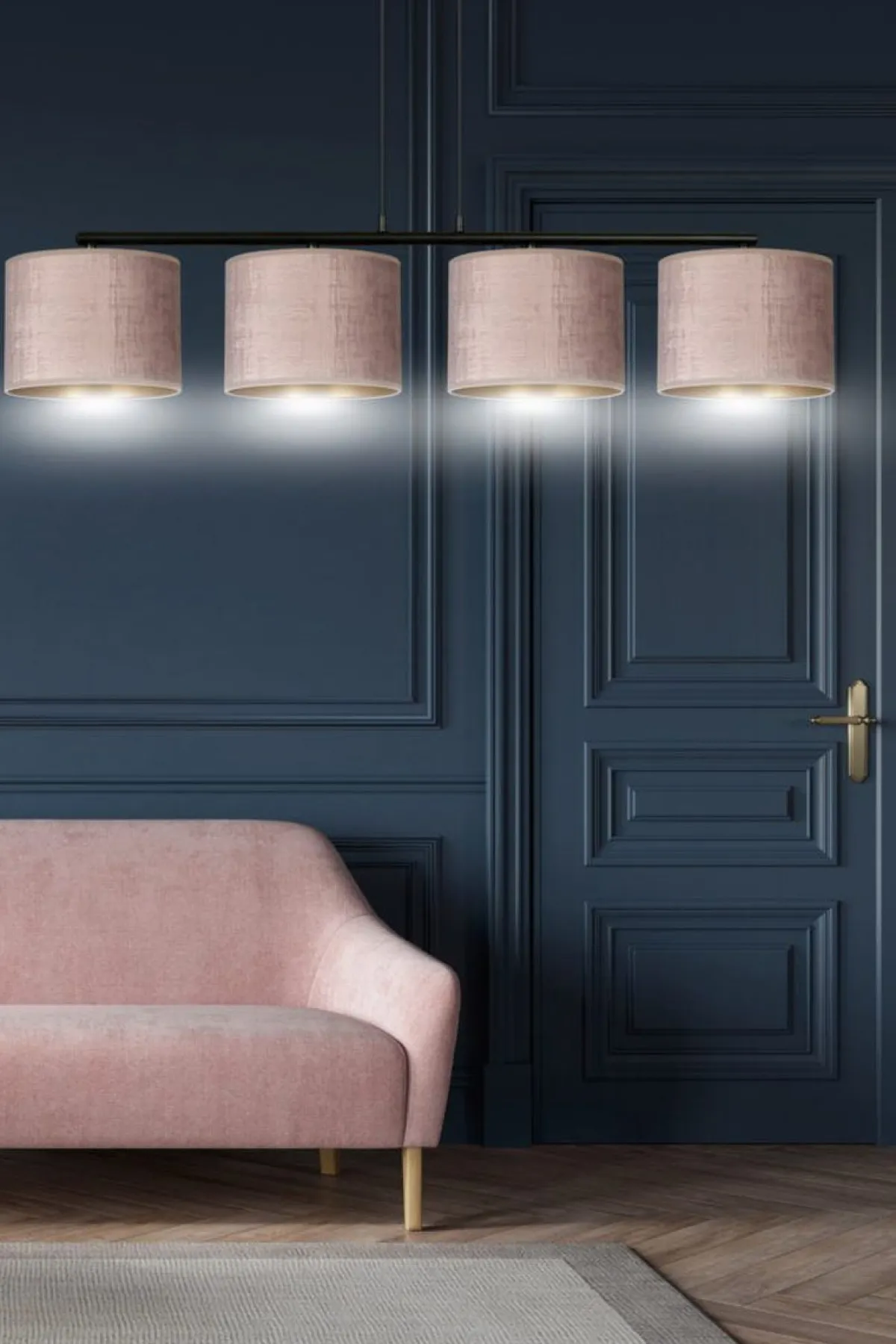 Kjøkkenbelysning Tak|Takpendler>Emibig Hilde takpendel 4 lys - /Gullfarget Rosa