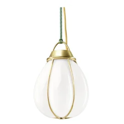 Kjøkkenbelysning Tak|Takpendler>Örsjö Hobo takpendel 22 cm - Rå messing/Hvit Messing / Hvit