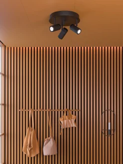 Kjøkkenbelysning Tak|Spotter & Skinner>Herstal Holder taklampe 3-spotlight - Svart