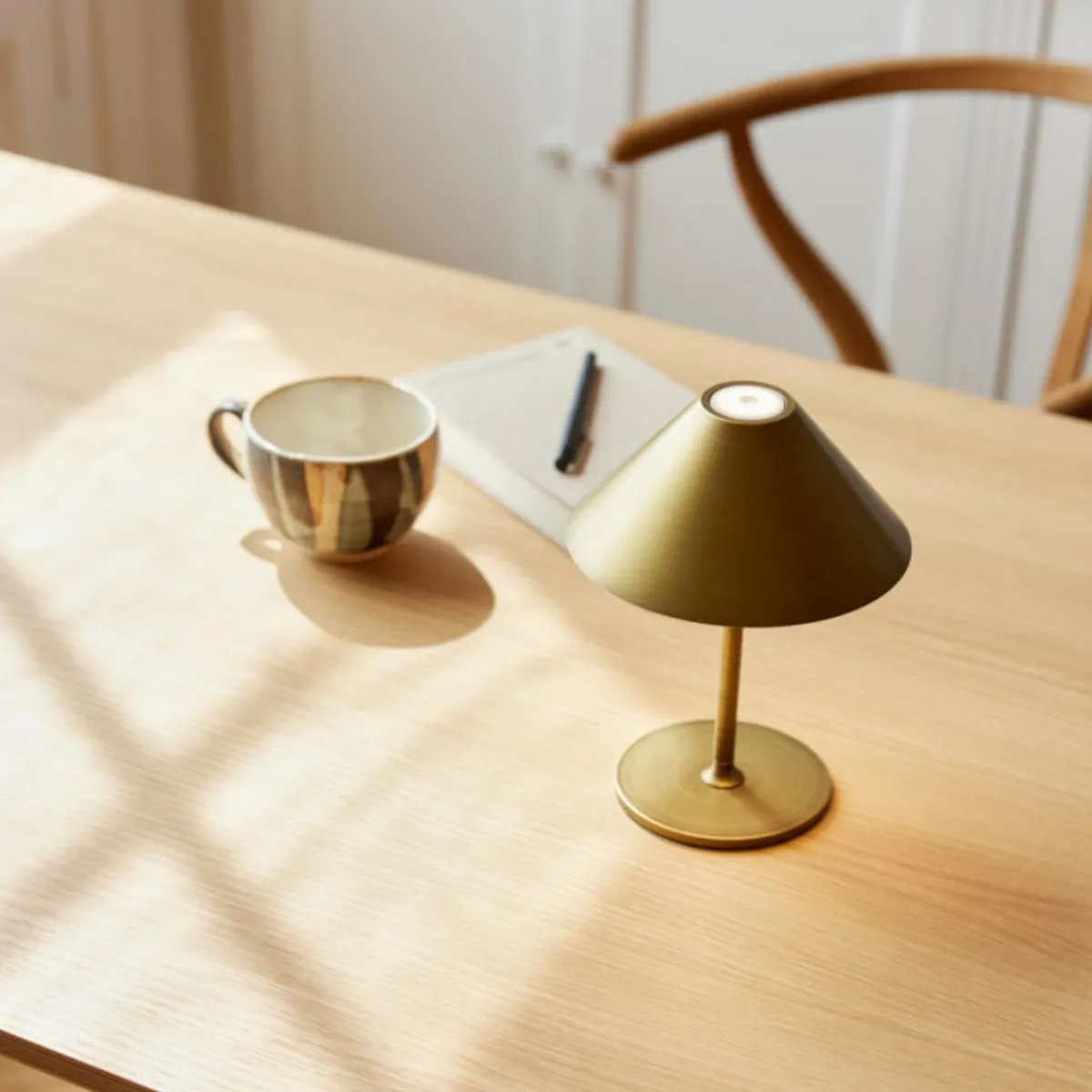 Bordlamper For Utendørsbruk|Bordlamper Ute>Halo Designs Hygge bordlampe 15 oppladbar - Antikk Messing