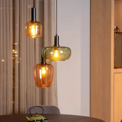 Kjøkkenbelysning Tak|Takpendler>Lucide Ilona rondell takpendel 3-lys Svart