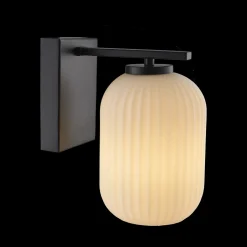 Interiørlamper>Ms - belysning Ina vegglampe - Svart/Opal Svart / Opal