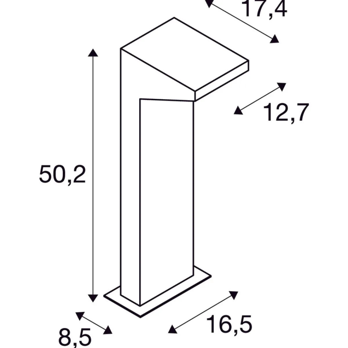 Pullert>Slv Iperi pullert 50 cm IP44 4,5W 4000 Kelvin Antrasitt
