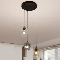 Kjøkkenbelysning Tak|Takpendler>Emibig Istar rondell takpendel 3 lys - Svart/Multifarget Svart / Flerfarget