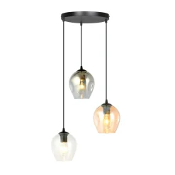 Kjøkkenbelysning Tak|Takpendler>Emibig Istar rondell takpendel 3 lys - Svart/Multifarget Svart / Flerfarget