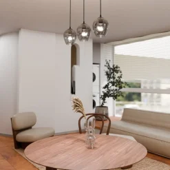 Kjøkkenbelysning Tak|Takpendler>Emibig Istar takpendel 3 lys - Svart/Røykfarget Svart / Røyk