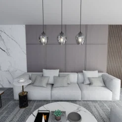 Kjøkkenbelysning Tak|Takpendler>Emibig Istar takpendel 3 lys - Svart/Røykfarget Svart / Røyk