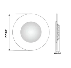 Kjøkkenbelysning Tak|Taklamper / Takplafonder>NorDesign Jade vegg/taklampe 21W dimbar - Hvit