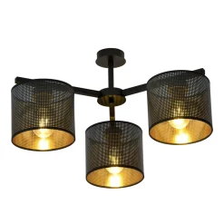 Kjøkkenbelysning Tak|Taklamper / Takplafonder>Emibig Jordan taklampe 55 cm 3-lys - Svart/Gullfarget Svart / Gull