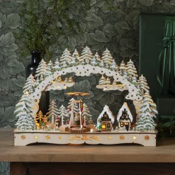 Juledekorasjon|Julebyer>Konstsmide Juleby-silhuett i tre