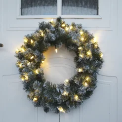 Julekranser Ute|Juledekorasjoner>Star Trading Julekrans med lys Edmonton 50 cm 30-lys - Grønn