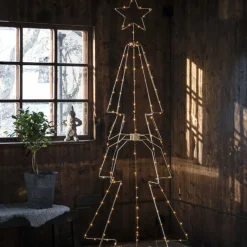 Kunstig Juletre>Konstsmide Juletre metall 210cm led - Hvit