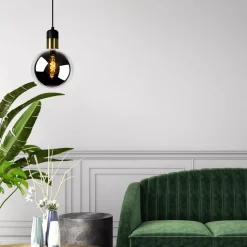 Kjøkkenbelysning Tak|Takpendler>Lucide Julius takpendel 20 cm - farget glass Røyk