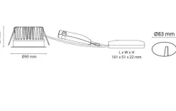 Lightup-Pris>Sg Armaturen As Junistar Soft Slim IsoSafe 9W LED 2700K Ra>95 - Hvit