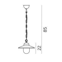Taklamper Ute|Utendørs Downlights>Norlys Karlstad 230 takpendel utendørs IP55 - Svart