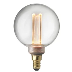 Dekorpære E14|Led-Pærer E14 Sokkel>Unison glob Laser LED filament 80 Klar